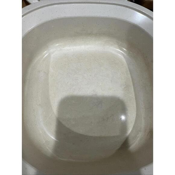 6 Piece Vintage Rubbermaid Microwave Stack Cooker 3qt 1qt Steamer Tray Lids - Picture 7 of 13